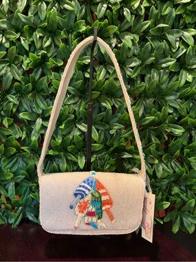 Handcrafted in India Buoy Beaded bag, NWT